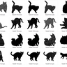 Katze Silhouette Stickdatei thumbnail number 2