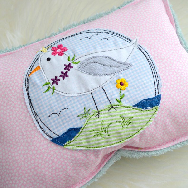Stickdatei Möwe Blumen doodle 6 Größen image number 4