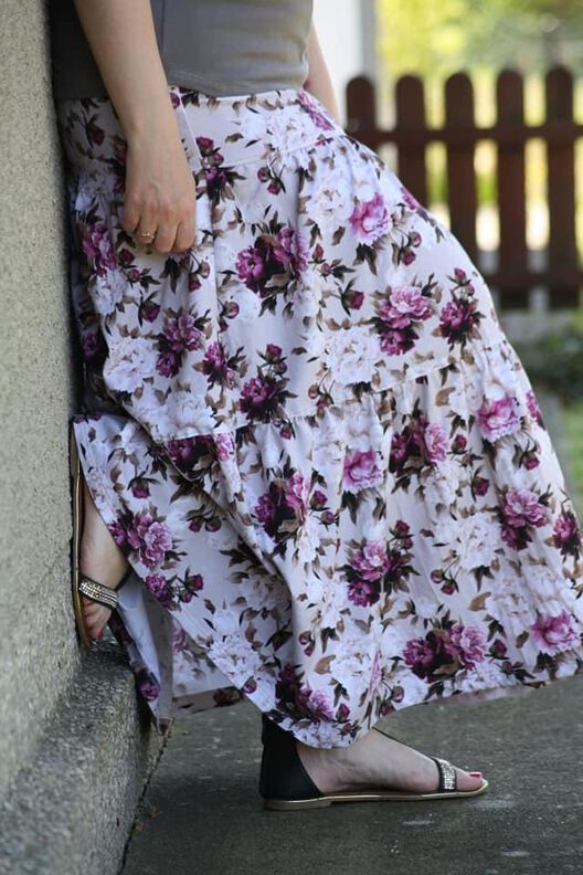 *Ladies Boho Skirt* Stufenrock mit Passe Gr. 32-56, Rock image number 9