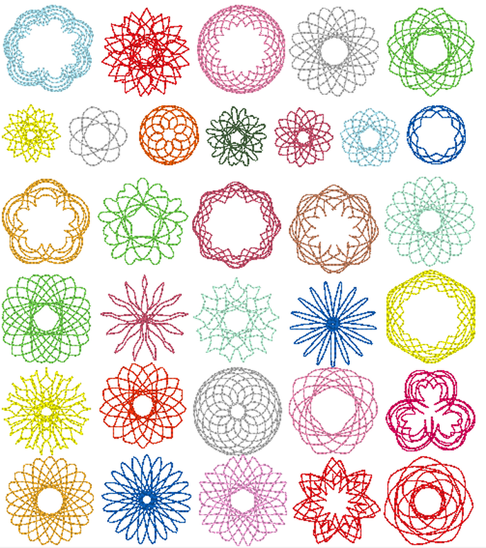 Stickdatei 49 Zirkel Mandala Mini Blumen 2 - 4cm Teil 1 image number 6