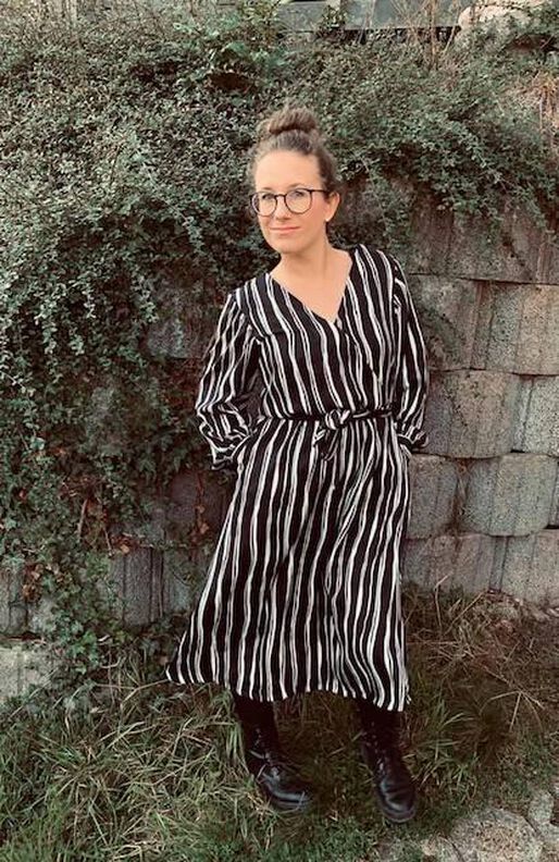 schwingendes Wickelkleid SOPHIA Größe 34 - 52 (XS - XXXL) image number 3