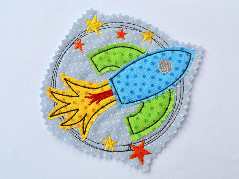 Stickdatei DOODLE Rakete 10x10cm image number 2