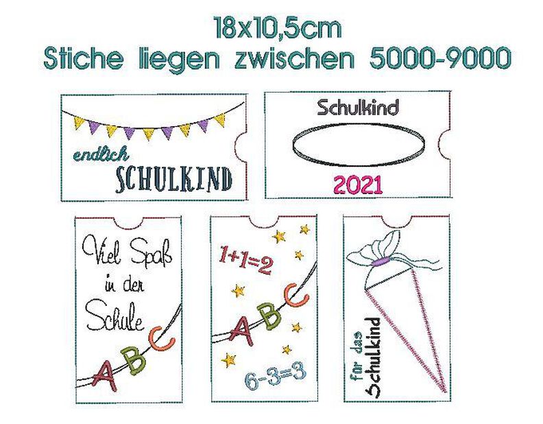 Stickdatei Schulanfang Schokohüllen ITH image number 3