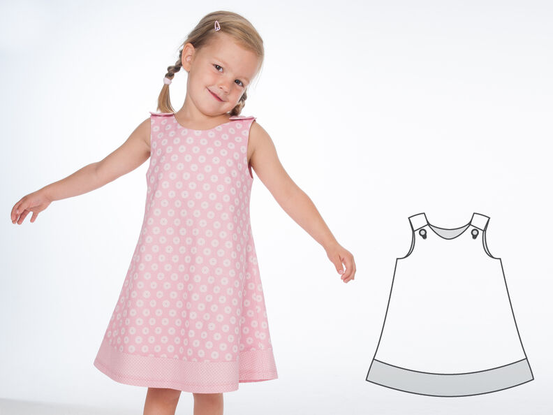  Schnittmuster Kleid für Mädchen in 3 Modellvarianten image number 3
