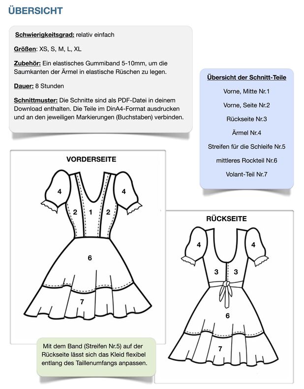 Kleid #Sissi Nähanleitung und Schnittmuster (XS-XL) image number 8