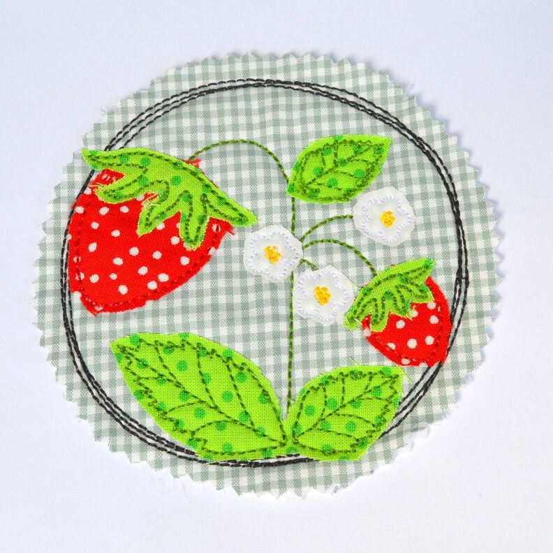 Stickdatei Erdbeere doodle 10x10cm image number 4