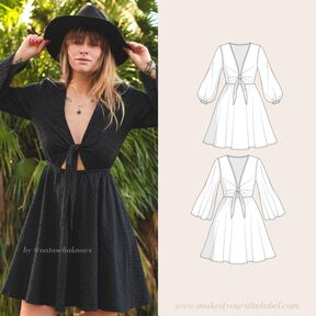 Kleid mit Knotendetail - A4 / A0 - GR. 34-50