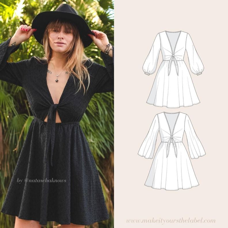 Kleid mit Knotendetail - A4 / A0 - GR. 34-50 image number 1