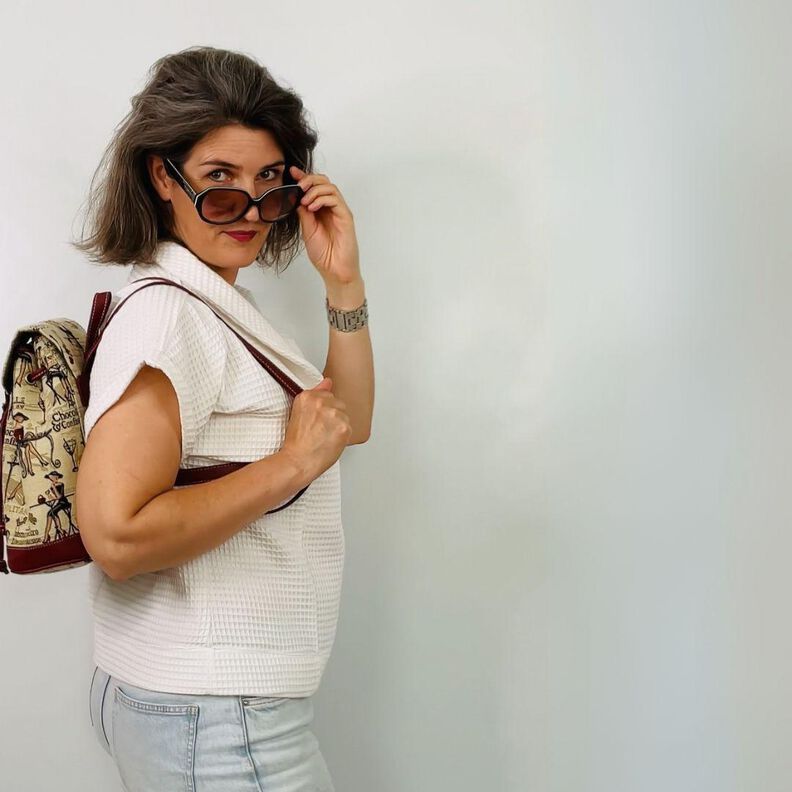 Schnittmuster Bluse Gilla | kurzarm mit Kragen | Leinen image number 11