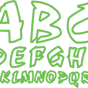 Stickdatei Buchstaben Alphabet 3 5 7 10 cm 
