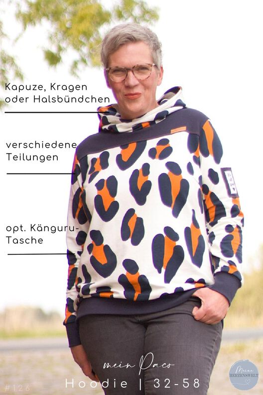 Hoodie Kinder & Damen - Gr. 74-176 + Gr. 32-58 - Paco image number 5