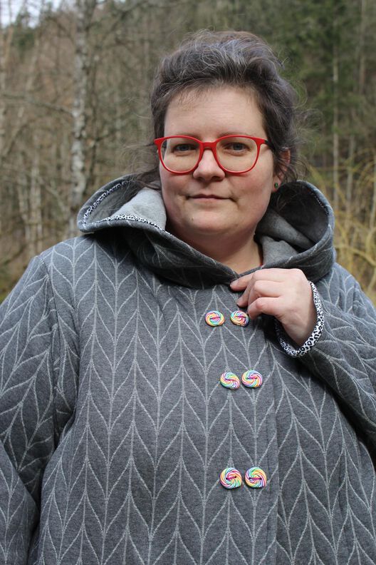 Wolljacke, Sweatjacke mit Kragen oder Kapuze (34-58) JACA image number 8