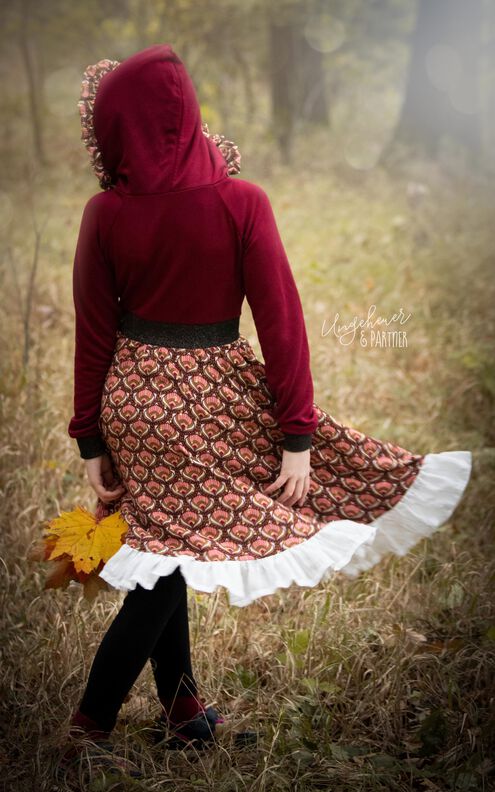 lovely hoodie dress 50-158 Kleid Drehkleid Hoodie image number 9