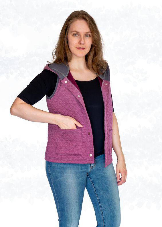 Cassie Sweatjacke/Weste mit Knöpfen BU 80-116, A4+A0 image number 9