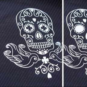 Plottdatei Rockabilly Skull (Totenkopf mit Schwalbe)