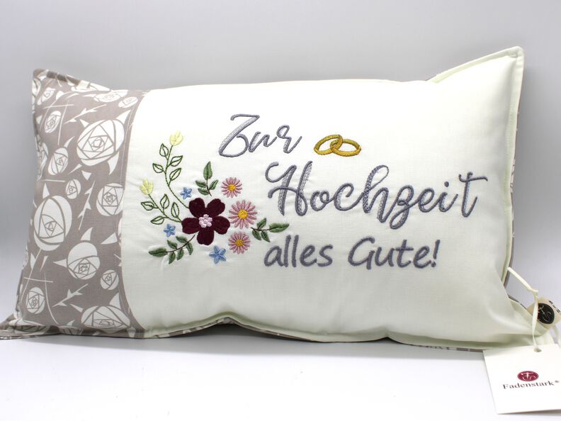 Stickdatei Blumen Hochzeit alles Gute image number 4