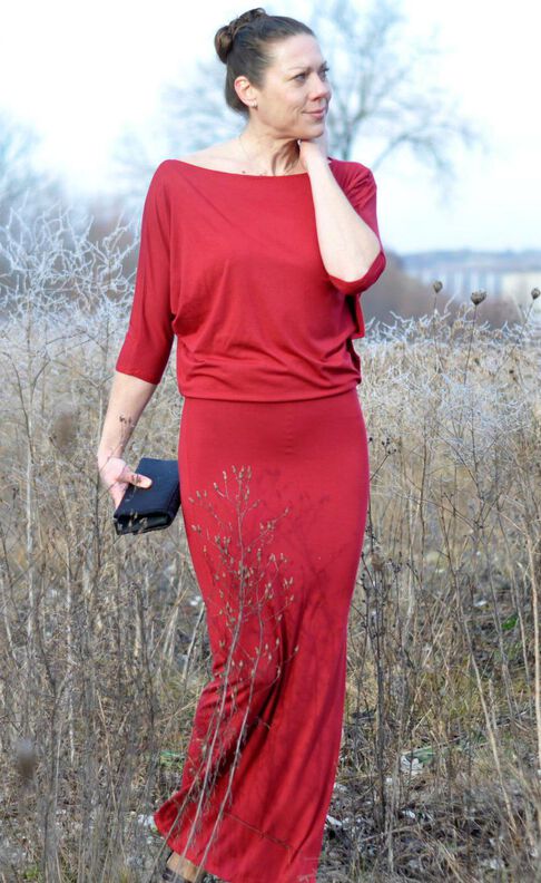 Kleid Fledermausärmel (34-54) VELOZA Damen Schnittmuster image number 2