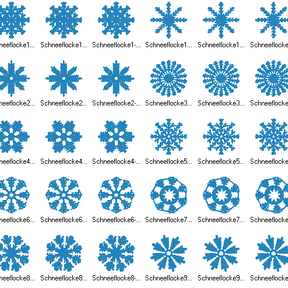Mega Set Schneeflocken Stickdatei 