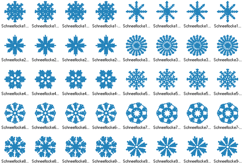 Mega Set Schneeflocken Stickdatei image number 2