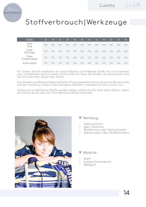 Culotte Damen - eBook Schnittmuster Gr. 32-54 - Valetta image number 5