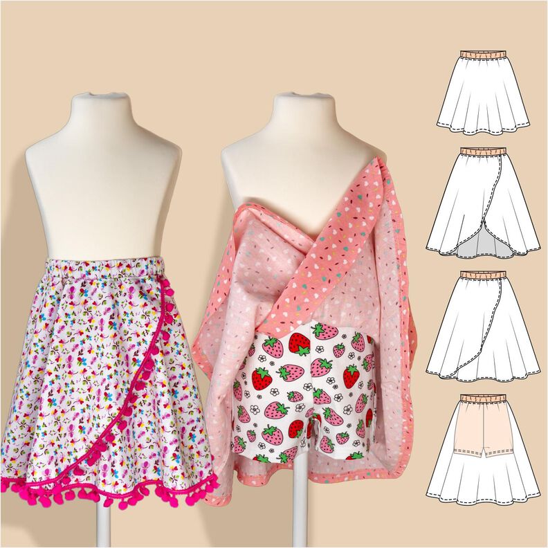 Zoe Kids – Rock mit Shorts, 2 Längen Gr. 92-164, A4+A0 image number 1