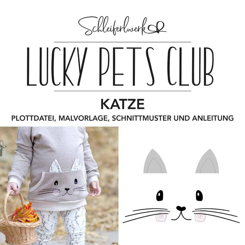 Plotterdatei Lucky Pets Club – Katze | Schleiferlwerk  image number 1
