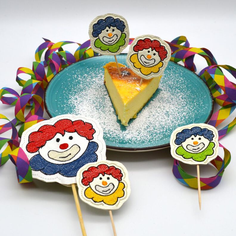 Stickdatei Clown Stiftetopper Caketopper image number 1