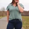 V-Shirt Chloe / Shirt mit Rüsche und V-Ausschnitt 34-50 thumbnail number 3