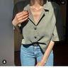 Oversized Bluse mit Reverskragen Größe 34-50 thumbnail number 2
