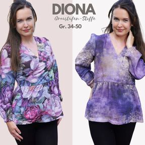 Schnittmuster Bluse Diona von Graustufen-Stoffe 