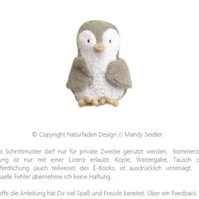 E-Book Pinguin Robin - Nähanleitung und Schnittmuster
