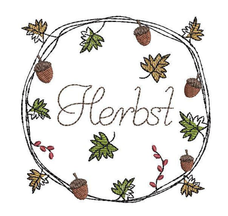 Stickdatei Herbst Rahmen mehrere Größen image number 7