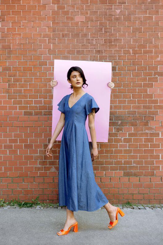 Schnittmuster nach deinen Maßen für ein Midi-Kleid image number 4