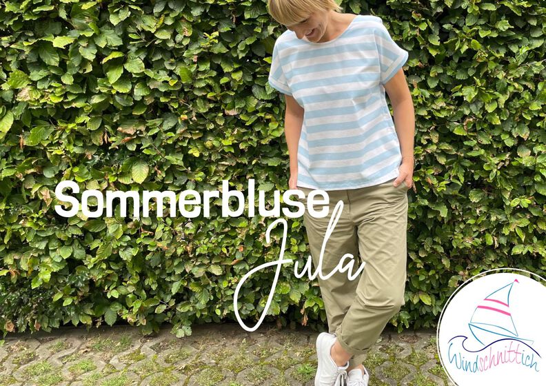 Sommerbluse Jula | 34 – 50 | A4, A0, Beamer image number 2