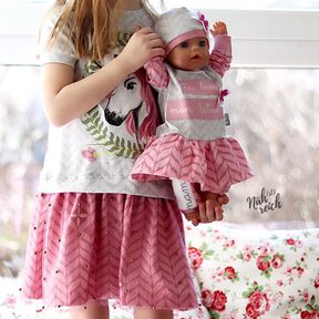 *Little Diva 2.0*Jessy Sewing Hoodiekleid Kleid 74-152