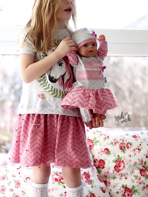 *Little Diva 2.0*Jessy Sewing Hoodiekleid Kleid 74-152 image number 2