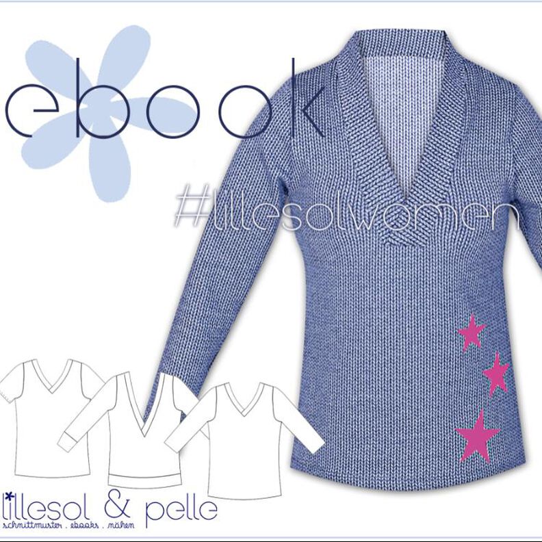 Nähanleitung Shirt mit V-Ausschnitt *mit A0-Datei + Video* image number 1