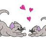 Stickdatei Katze Vollstick 10x10cm SET thumbnail number 2