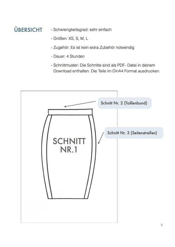 Rock #Stina Nähanleitung und Schnittmuster für Anfänger image number 3