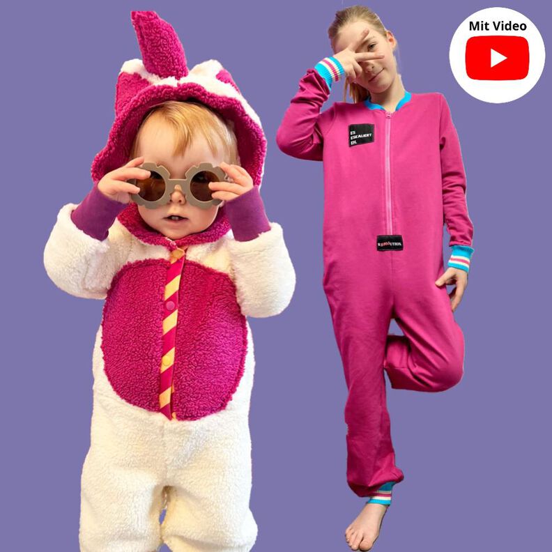 Kids Jumpsuit Zipper / Knöpfe Set +Kapuze MIMPI ♥Gr. 92-164 image number 1