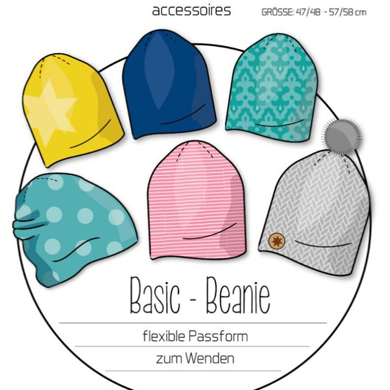 Ebook/Nähanleitung Basic Beanie Gr. 47/48 - 57/58 cm image number 1