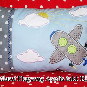 Flugzeug Applis + Kissen ITH