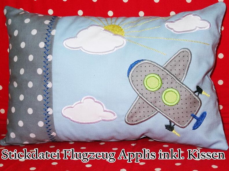 Flugzeug Applis + Kissen ITH image number 1