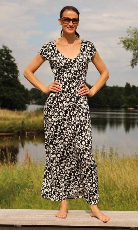 Kleid, Maxikleid "JULI", Schnittmuster Gr. 158-46 image number 2