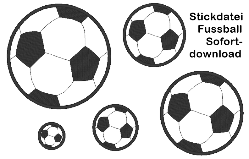 Stickdatei Fussball Fußball image number 4