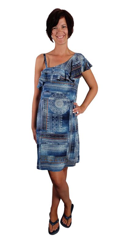 Oneshoulder Kleid "Namika", Schnittmuster Gr. 158 - Gr 46 image number 2