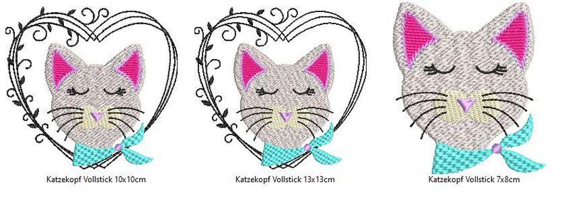 Stickdatei Katze Kimba Vollstick image number 4