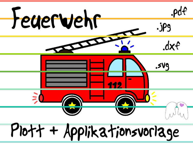 Plotterdatei + Applikationsvorlage Feuerwehr image number 1