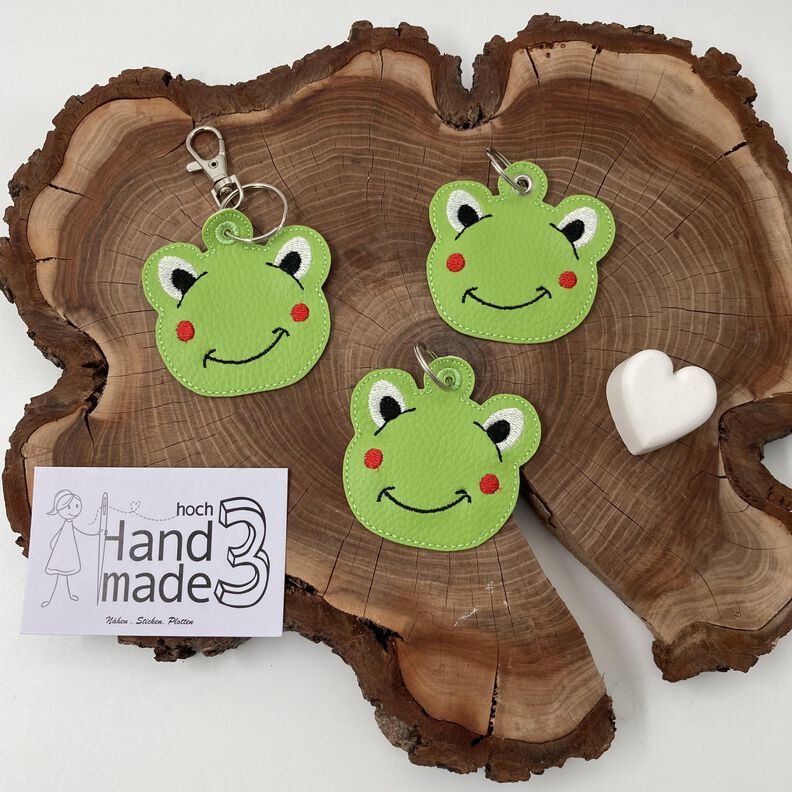 Stickdatei Frosch Anhänger Schlüsselanhänger image number 4