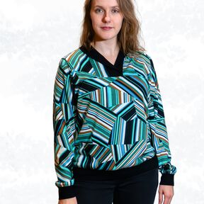 Kikyo schicker Pullover mit Wickelkragen BU 80-116, A4+A0